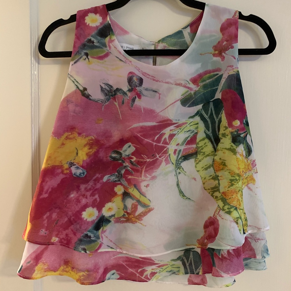 Bishop and young flirty floral tank